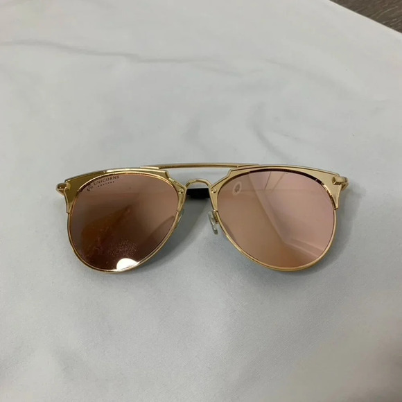 Women's Aviator Sunglasses Rose Gold Pink Festival coastal cowgirl Party - Picture 7 of 10